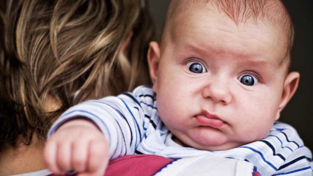 Babygesichter beim Kacken sind oft zum Kringeln komisch.
