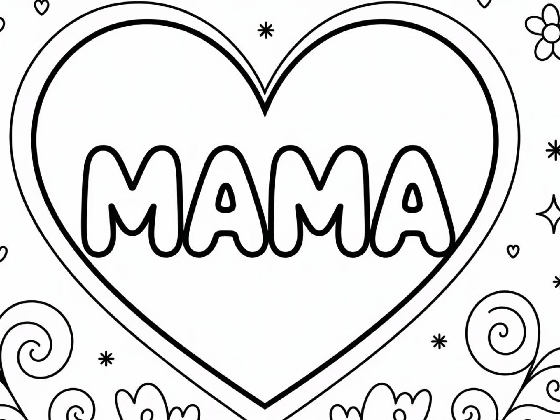 Ausmalbild Mama zum Ausdrucken Ausmalbild Mama zum Ausdrucken